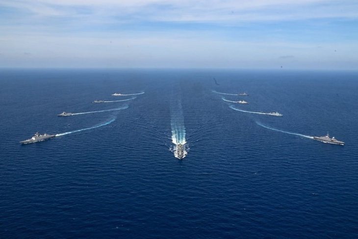 ASEAN lần đầu tiên diễn tập quân sự chung - Ảnh 1. Một đợt diễn tập quân sự giữa Ấn Độ và ASEAN vào tháng 5-2023 - Ảnh: Indian Navy